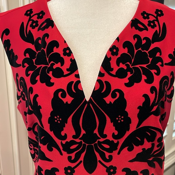 Flocked, V-Neck, Scuba Knit Dress from Nordstrom - Picture 5 of 6